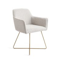 Jesper Home Eetkamerstoel 'Hofu' Cross Gold, kleur Checkers Charm Jesper Home Eetkamerstoel 'Hofu' Cross Gold, kleur Checkers Charm