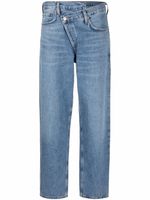 AGOLDE jean Criss Cross à coupe droite - Bleu