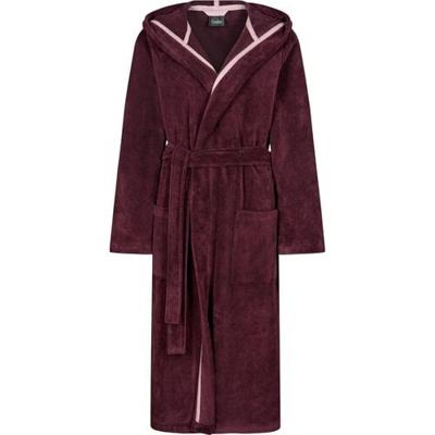 Cawö Cawo Dames Badjas met Capuchon 825 burgundy 44/46