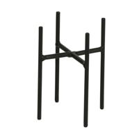 Mica Decorations - bloempot plantenpot standaard / verhoger - zwart - B8.5 x H9 cm - metaal