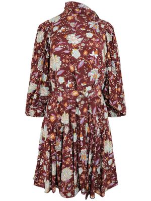 Ulla Johnson robe courte Lula à fleurs - Rouge