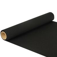 Tafelloper - zwart - 500 x 40 cm - papier - tafelkleed loper - tafelversiering
