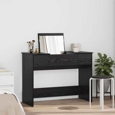 Plafondtafel met lade Zwart eiken 100 x 45 x 76 cm Bewerkt hout