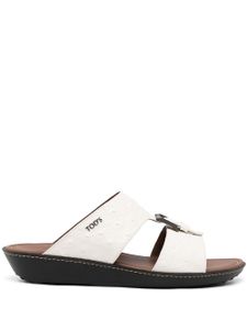 Tod's sandales en cuir texturé - Blanc