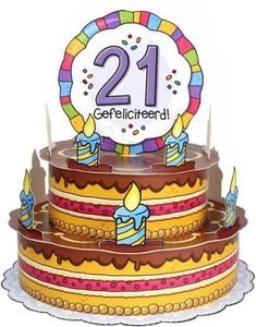 3D Wenstaart 21 Jaar