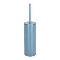 Spirella Luxe Toiletborstel in houder Cannes - lichtblauw - metaal - 40 x 9 cm - met binnenbak   -