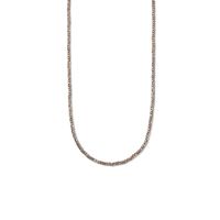 Ketting Fantasie zilver-glas bruin 3,0 mm 40 + 4 cm