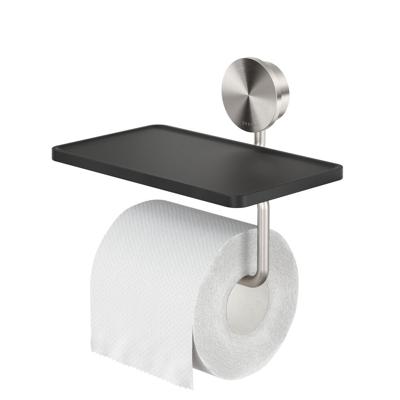 Toiletrolhouder Geesa Opal | Met planchet | RVS geborsteld