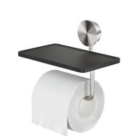 Toiletrolhouder Geesa Opal | Met planchet | RVS geborsteld