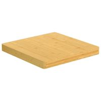 The Living Store Bamboe Tafelblad - 50x50x4cm - Duurzaam materiaal - Veelzijdig - Afgeronde randen - Eenvoudig schoon