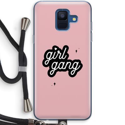 Girl Gang: Samsung Galaxy A6 (2018) Transparant Hoesje met koord