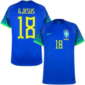 Brazilië Shirt Uit 2022-2023 + G. Jesus 18