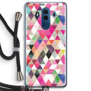 Gekleurde driehoekjes: Huawei Mate 10 Pro Transparant Hoesje met koord