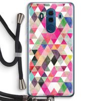 Gekleurde driehoekjes: Huawei Mate 10 Pro Transparant Hoesje met koord