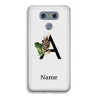 Charcoal Flora: LG G6 Transparant Hoesje