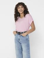 Only Onlmoster S/s O-neck Top Noos Jrs T-shirt Korte Mouw Pink Lady