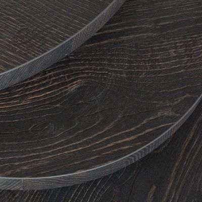 Ronde Bijzettafel Hugo (set van 3) | Melamine | Melamine | Zwart Grijs Ronde Bijzettafel Hugo (set van 3) | Melamine | Melamine | Zwart Grijs