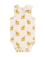 HEMA Baby meegroeiromper dieren gebroken wit (gebroken wit)