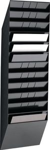Durable Folderhouder | H1.040xB348xD95mm | aantal vakken 12 A4 dwars | polystyreen zwart | 1 stuk - 1709781060 1709781060