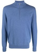 Ballantyne half-zip cashmere jumper - Bleu