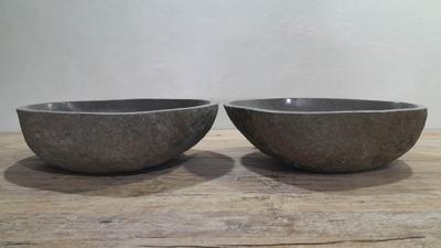 Riviersteen waskommen set RL250307AB, 51x37x15 cm