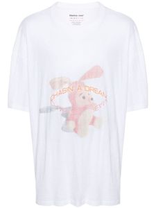 Martine Rose t-shirt à imprimé lapin - Blanc