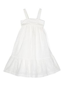 Chloé Kids robe sans manches à broderies - Blanc