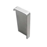 Küberit - Eindstuk rechts t.b.v. 845 profiel zilver