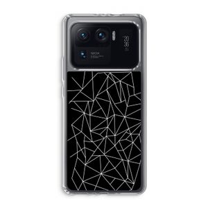 Geometrische lijnen wit: Xiaomi Mi 11 Ultra Transparant Hoesje