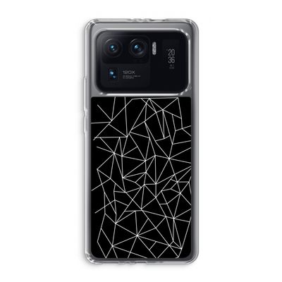 Geometrische lijnen wit: Xiaomi Mi 11 Ultra Transparant Hoesje