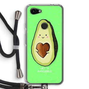 Avocuddle: Pixel 3a Transparant Hoesje met koord