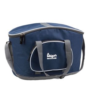 Grote koeltas navy 49 x 30 cm 30 liter met schouderband