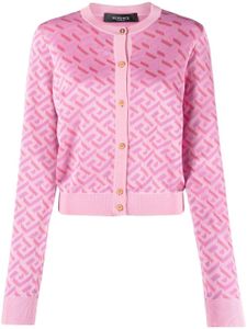 Versace cardigan La Greca à motif monogrammé - Rose