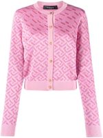 Versace cardigan La Greca à motif monogrammé - Rose