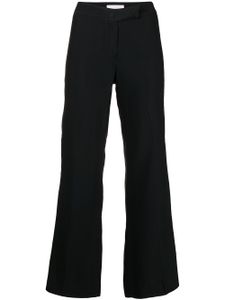 Valentino Garavani Pre-Owned pantalon de tailleur à bandes en dentelle (années 2010) - Noir