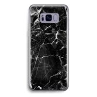 Zwart Marmer 2: Samsung Galaxy S8 Plus Transparant Hoesje