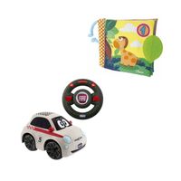 Chicco bundel - Fiat 500 - Bestuurbare Speelgoedauto & Babyboekje Junior 19 X 19 Cm Polyester Geel/groen - thumbnail