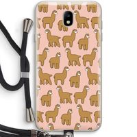 Alpacas: Samsung Galaxy J7 (2017) Transparant Hoesje met koord