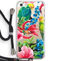 Papegaaien: iPhone 5 / 5S / SE Transparant Hoesje met koord Papegaaien: iPhone 5 / 5S / SE Transparant Hoesje met koord
