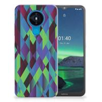 Nokia 1.4 | TPU Hoesje | Abstract Green Blue