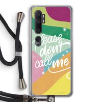 Don't call: Xiaomi Mi Note 10 Pro Transparant Hoesje met koord
