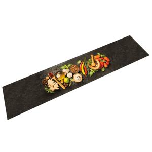 VidaXL Keukenmat wasbaar kruidenprint 60x300 cm fluweel