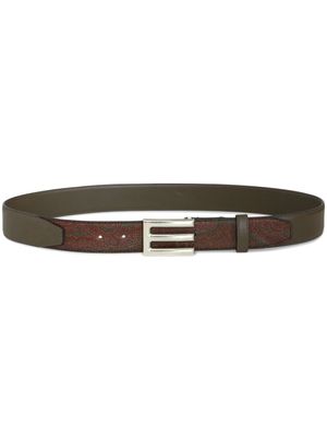 ETRO ceinture imprimée à boucle logo - Marron