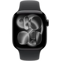Apple Watch Series 11 GPS 42mm Jet Black Aluminium Case met Black Sport Band - S/M Smartwatch Zwart