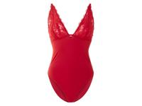 esmara Dames kanten body (S (36/38), Rood)