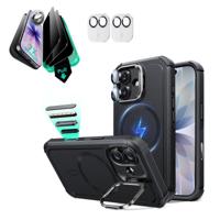 iPhone 17 Bundle Cyber Tough Magnetic Case (Camera Control, Stash Stand) and Armorite Privacy Screen Protector - Black iPhone 17 Bundle Cyber Tough Magnetic Case (Camera Control, Stash Stand) and Armorite Privacy Screen Protector - Black
