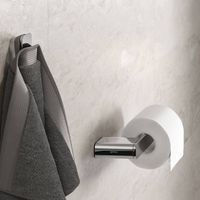 Geesa Shift Collection toiletrolhouder zonder klep rechts chroom helder glas - thumbnail