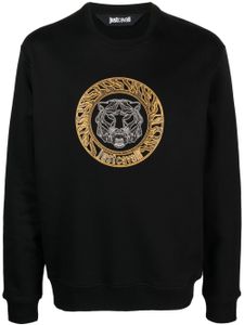 Just Cavalli hoodie strassé à logo imprimé - Noir