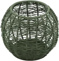 Countryfield theelichthouder metaal sabi 12x10cm groen