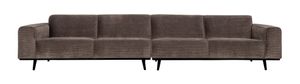 BePureHome Bank 'Statement' 4-zits XL, Rib, kleur Taupe